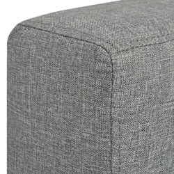 Canapé à 2 places Tissu Gris clair 