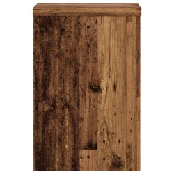 Supports pour plantes 2 pcs vieux bois bois d'ingénierie 