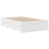 Cadre de lit sans matelas avec tiroirs 120x190 cm bois de pin 