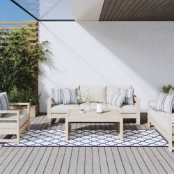 Tapis d'extérieur 80x250 cm design réversible 