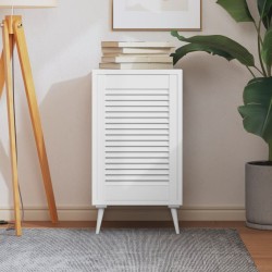 Porte d'armoire à persiennes blanc 61,5x39,4 cm pin massif 
