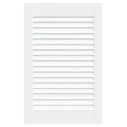 Porte d'armoire à persiennes blanc 61,5x39,4 cm pin massif 