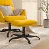 Repose-pied Jaune moutarde 60x60x36 cm Velours 