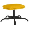 Repose-pied Jaune moutarde 60x60x36 cm Velours 