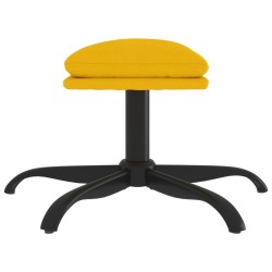 Repose-pied Jaune moutarde 60x60x36 cm Velours 