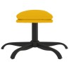 Repose-pied Jaune moutarde 60x60x36 cm Velours 