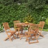 Ensemble à manger de jardin 5 pcs Bois d'acacia solide 