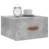 Tables de chevet murales 2 pcs gris béton 35x35x20 cm 