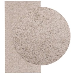Tapis shaggy PAMPLONA poils longs moderne beige 100x200 cm 
