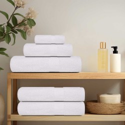 Serviettes de douche 4 pcs blanc 70x140 cm 360 g/m² 100% coton 