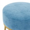 Tabouret rond Bleu clair Velours 