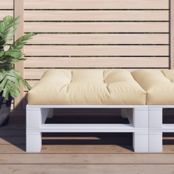 Coussin de palette beige 80x80x12 cm tissu 