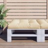Coussin de palette beige 80x80x12 cm tissu 