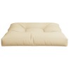 Coussin de palette beige 80x80x12 cm tissu 
