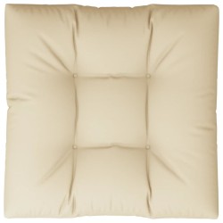 Coussin de palette beige 80x80x12 cm tissu 