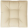 Coussin de palette beige 80x80x12 cm tissu 