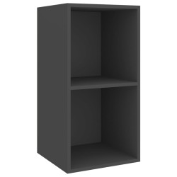 Meuble TV mural Gris 37x37x72 cm Bois d’ingénierie 