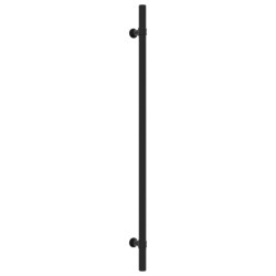 Poignées d'armoire 10 pcs noir 320 mm acier inoxydable 