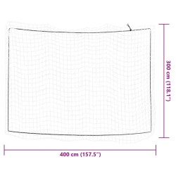 Filet pour remorque avec corde élastique blanc 4x3 m PP 