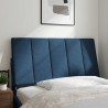 Coussin de tête de lit bleu 100 cm tissu 