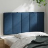 Coussin de tête de lit bleu 100 cm tissu 