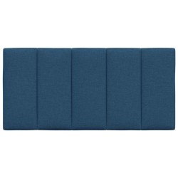 Coussin de tête de lit bleu 100 cm tissu 