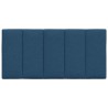 Coussin de tête de lit bleu 100 cm tissu 