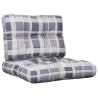 Coussins de palette lot de 2 motif à carreaux gris tissu 