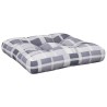 Coussins de palette lot de 2 motif à carreaux gris tissu 
