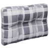 Coussins de palette lot de 2 motif à carreaux gris tissu 