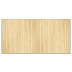 Tapis rectangulaire naturel clair 100x200 cm bambou 