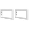 Supports d'étagères pour lavabo 2 pcs blanc rectangulaire acier 