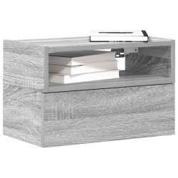 Table de chevet murale sonoma gris 45x26x28,5 cm 