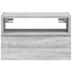 Table de chevet murale sonoma gris 45x26x28,5 cm 