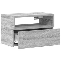 Table de chevet murale sonoma gris 45x26x28,5 cm 