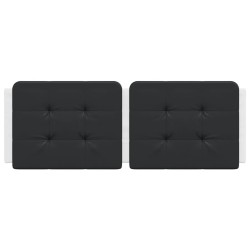 Coussin de tête de lit noir et blanc 120 cm similicuir 