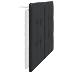 Coussin de tête de lit noir et blanc 120 cm similicuir 