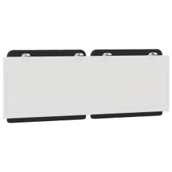 Coussin de tête de lit noir et blanc 120 cm similicuir 