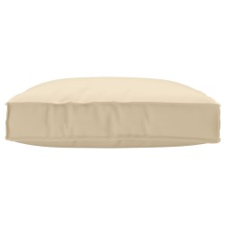 Coussin de palette pour siège beige 80x80x12 cm tissu Oxford 