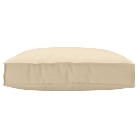 Coussin de palette pour siège beige 80x80x12 cm tissu Oxford 
