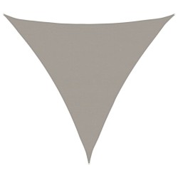 Voile d'ombrage 160 g/m² triangulaire gris clair 6x6x6 m PEHD 