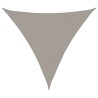 Voile d'ombrage 160 g/m² triangulaire gris clair 6x6x6 m PEHD 