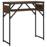 Table console avec étagère chêne marron 75x30x75 cm 