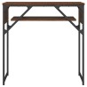 Table console avec étagère chêne marron 75x30x75 cm 