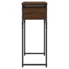Table console avec étagère chêne marron 75x30x75 cm 