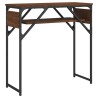 Table console avec étagère chêne marron 75x30x75 cm 