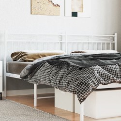 Tête de lit métal blanc 200 cm 