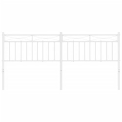 Tête de lit métal blanc 200 cm 