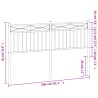 Tête de lit métal blanc 200 cm 