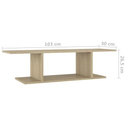 Meuble TV mural Chêne sonoma 103x30x26,5 cm 